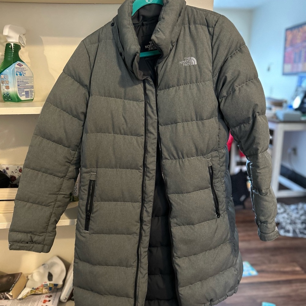 The North Face Gray Puffer Coat
